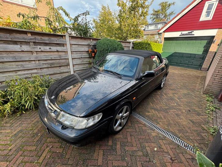 Saab 9-3 2.0 T Cabrio AUT 1998 Zwart (Nwe. APK) Black Magic, Auto's, Saab, Particulier, Saab 9-3, ABS, Airbags, Airconditioning