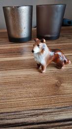 2 kleine hondenbeeldjes, collies, vintage, Ophalen of Verzenden, Gebruikt, Beeldje of Figuurtje