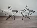 Set van twee sterren waxinelicht houders, Ophalen of Verzenden, Metaal, Wandkapstok, Minder dan 100 cm