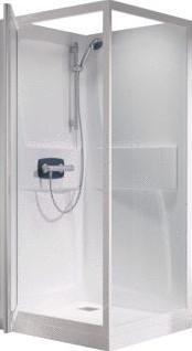 Kinedo Douchecabine Hoek Draaideur 90x90, Huis en Inrichting, Badkamer | Complete badkamers, Zo goed als nieuw, Met douche, Ophalen