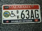 Kentekenplaat licenseplate Alabama Disabled Veteran USA, Verzenden, Gebruikt, Auto's