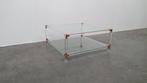 Vintage coffee table lucite & brass Charles Hollis Jones 70s, Huis en Inrichting, Tafels | Salontafels, .., Gebruikt, Glas, ..