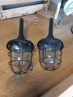 Industriële hanglamp/plafondlamp/stormlamp, Ophalen, Zo goed als nieuw, Glas, Minder dan 50 cm