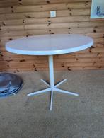 Ronde witte tafel (gratis ophalen), Ophalen, Gebruikt, Rond, Kunststof