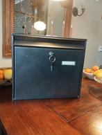 Zwarte Wandbrievenbus met Sleutel, Ophalen, Gebruikt, Staal, Wandbrievenbus