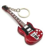 Angus Young ACDC gitaar sleutelhanger van hout keychain, Info@deconoord.nl, Deco Noord, Nieuw, Ophalen of Verzenden