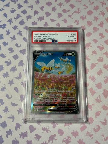 PSA 10 BEEDRILL V ALT ART 161 ASTRAL RADIANCE beschikbaar voor biedingen