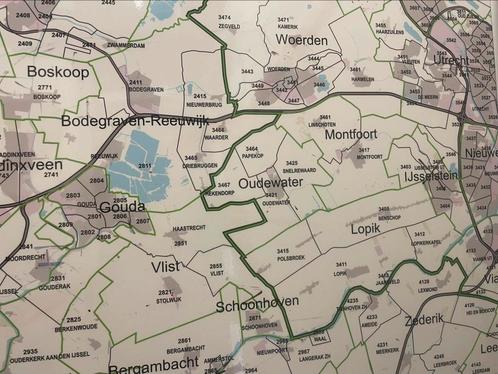 Postcode-overzicht zuidholland, groot memobord magnetisch, Huis en Inrichting, Woonaccessoires | Memoborden, Gebruikt, Magneetbord