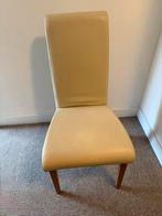Set van 4 en 2 stoelen - Zwart & Beige, Huis en Inrichting, Ophalen, Gebruikt, Overige kleuren, Leer