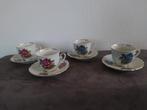 Vier kop en schotels Tirschenreuth Bavaria, Ophalen of Verzenden, Zo goed als nieuw, Porselein, Kop en/of schotel