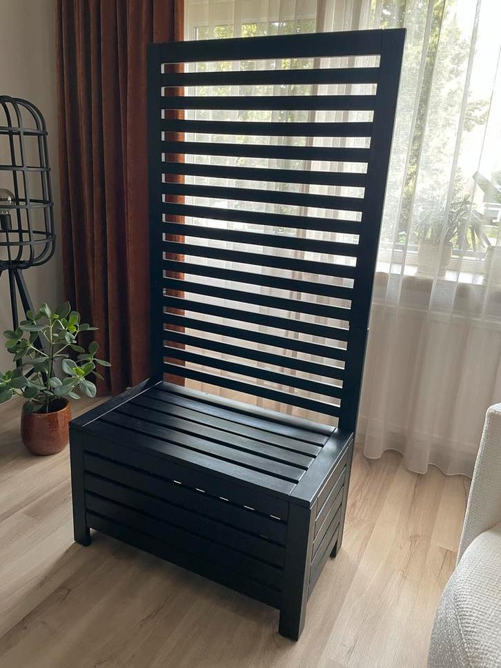 IKEA ÄPPLARÖ Opbergdoos + Balkonscherm, Tuin en Terras, Tuinbanken, Zo goed als nieuw, Hout, Ophalen