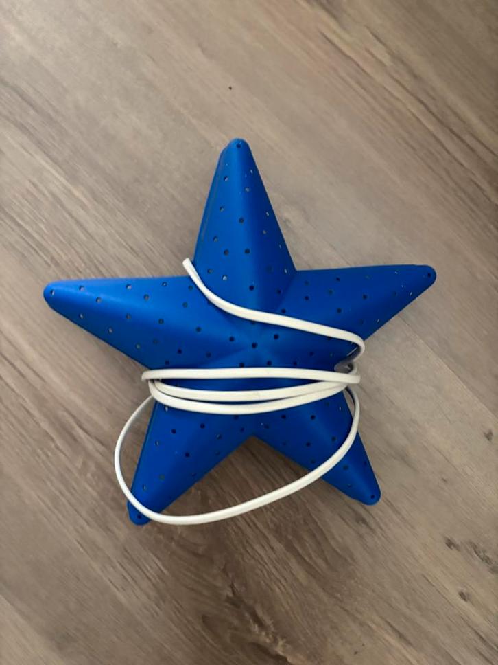 Blauwe Ster Hanglamp, Huis en Inrichting, Lampen | Hanglampen, Gebruikt, Minder dan 50 cm, Kunststof, Ophalen of Verzenden