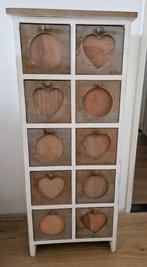 Ladekast hout/wit 10 lades 51x32x120, Huis en Inrichting, Kasten | Ladekasten, Ophalen, Gebruikt, 5 laden of meer, 100 tot 150 cm