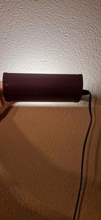 Vintage HappyLight Wandlamp bedlamp.bordeauxrood, Ophalen of Verzenden, Gebruikt, Metaal, Retro