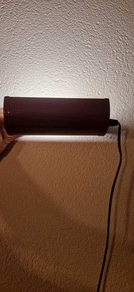 Vintage HappyLight Wandlamp bedlamp.bordeauxrood, Huis en Inrichting, Lampen | Wandlampen, Gebruikt, Kunststof, Metaal, Ophalen of Verzenden