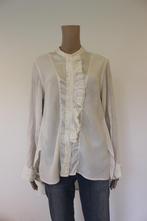 High roomwitte zijden blouse maat 42, Kleding | Dames, ., Wit, Maat 42/44 (L), Ophalen of Verzenden