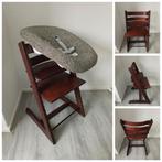 Stokke Tripp Trapp bruin met 2 standen newbornset en hoes, Ophalen of Verzenden, Zo goed als nieuw, Stokke Tripp Trapp, Stoelverkleiner