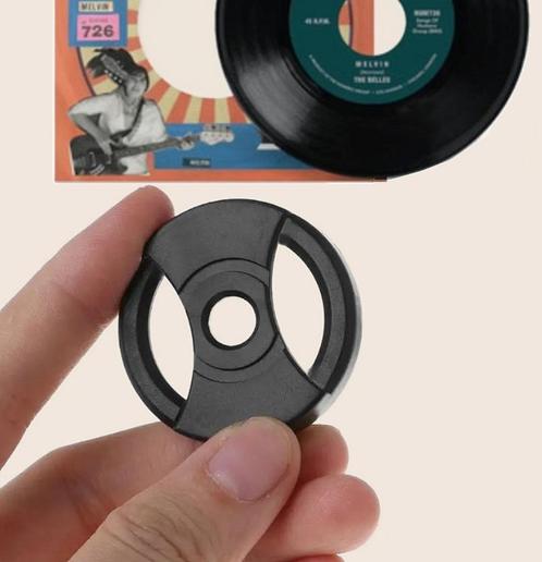 7 Inch Kunststof Single Adapter, 45 RPM Single Puck (Zwart), Cd's en Dvd's, Vinyl Singles, Nieuw in verpakking, Pop, Ophalen of Verzenden
