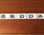 Skoda embleem logo letters Chrome of Hoogglans Zwart, Verzenden