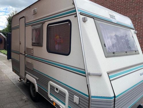 Caravan Tec Weltbummler 380, bouwjaar 1991, Caravans en Kamperen, Caravans, Particulier, tot en met 3, 500 - 750 kg, Treinzit
