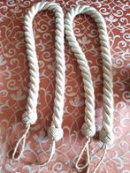 2 beige vintage gordijnkoorden, Antiek en Kunst, Antiek | Woonaccessoires, Verzenden