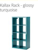2x4vaks kallax Expedit vakkenkast hoogglans turquoise, Ophalen, Zo goed als nieuw