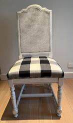 Ophalen in Gorinchem! Witte stoel blauw/ wit blokmotief, Huis en Inrichting, Stoelen, Ophalen, Zo goed als nieuw, Overige kleuren