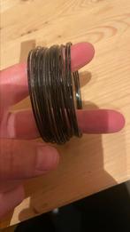 Armbanden (metalen ringen zwart), Ophalen of Verzenden, Gebruikt, Zwart, Staal