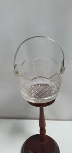 Kristallen bonbon  mand met zilveren hengsel, Antiek en Kunst, Ophalen of Verzenden
