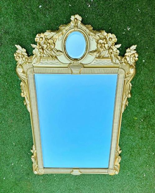 Klassieke vintage gouden trumeau spiegel DeKnudt, Huis en Inrichting, Woonaccessoires | Spiegels, Zo goed als nieuw, 75 tot 100 cm