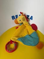2032 Fisher price knuffellap lap giraffe geel, Ophalen of Verzenden, Zo goed als nieuw, Overige typen