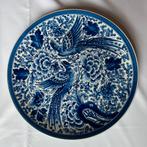 34 cm bord delftsblauw de porceleyne fles DE PAUWEN uit 1956, Ophalen of Verzenden