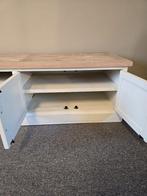 TV Meubel eiken-wit parket ingelegd 200x50, Ophalen, ., 200 cm of meer, .