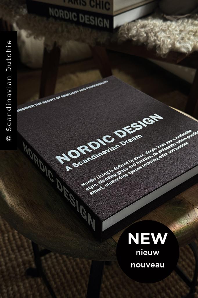 Opbergboek [ Nordic ] zwart - nieuw, Verzenden, Nieuw