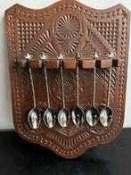 Oud Fries houtsnijwerk theelepel houder incl Theelepeltjes, Verzamelen, Ophalen of Verzenden, Gebruikt
