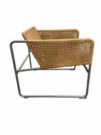 Rotan fauteuil met metalen frame IKEA, Huis en Inrichting, Fauteuils, Ophalen, Minder dan 75 cm, Zo goed als nieuw, Metaal