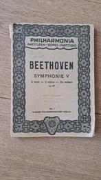 partituur Beethoven Symphony V, Muziek en Instrumenten, Bladmuziek, Ophalen, Gebruikt, Klassiek, Overige soorten