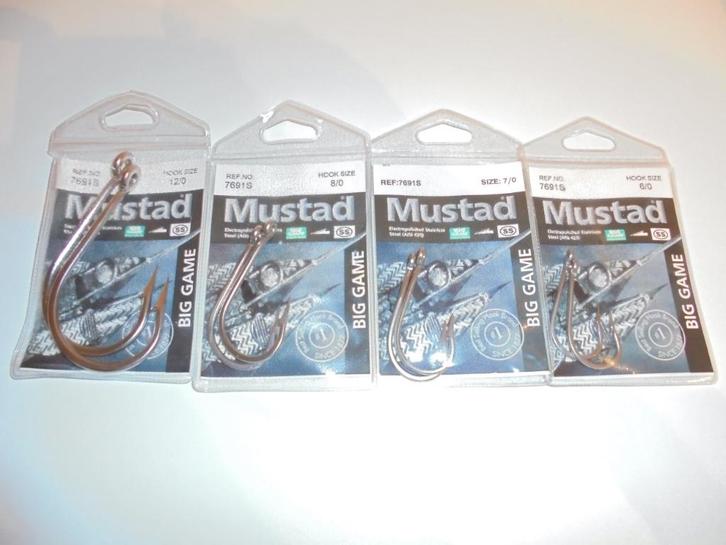 Mustad 7691SS Big Game Southern and Tuna Hooks RVS Norway., Watersport en Boten, Hengelsport | Zeevissen, Nieuw, Haak, Ophalen of Verzenden
