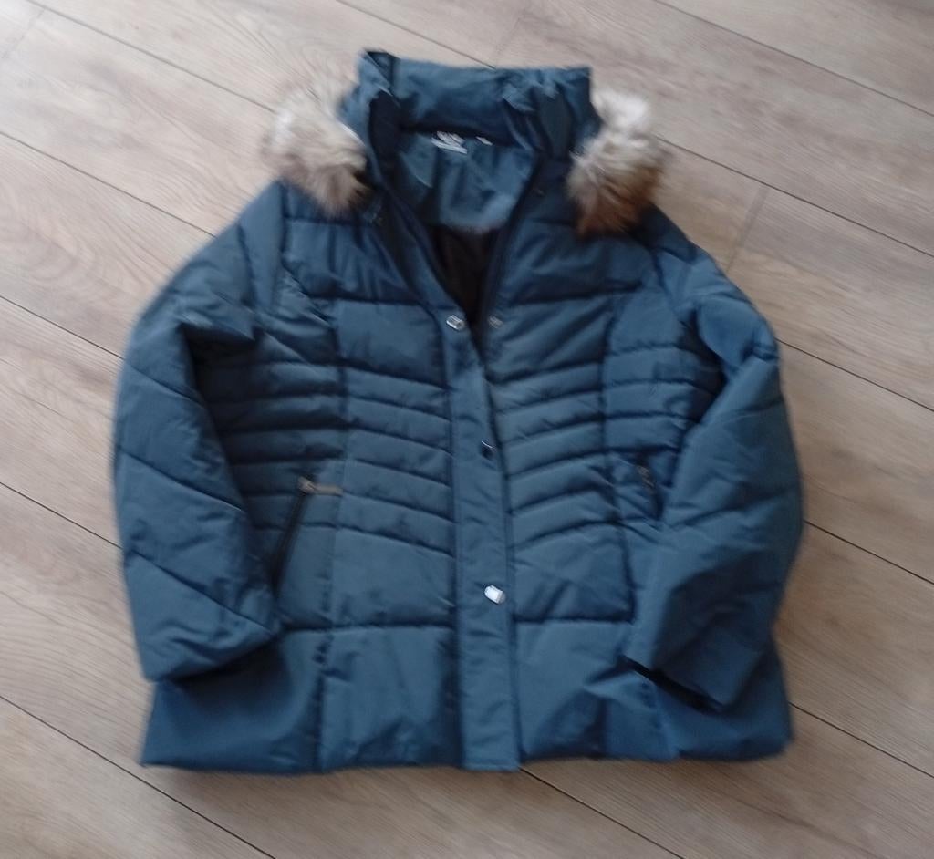Donkerblauwe winterjas - Maat 48 - Nieuw!, Kleding | Dames, Jassen | Winter, Blauw, Maat 46/48 (XL) of groter, Nieuw, Ophalen of Verzenden