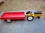 Antieke Houten Tractor met Kar, Ophalen, Gebruikt, Jongen of Meisje
