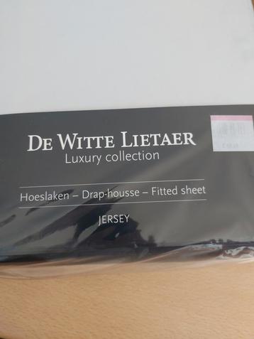 Hoeslaken 40 cm Jersey 160 x 220  de witte lietaer nieuw beschikbaar voor biedingen