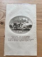 Kopergravure ‘T Dorp Schipluiden 1793 Anna C. Brouwer, Antiek en Kunst, Ophalen of Verzenden