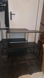 Zwarte metalen stellingkast, Ophalen of Verzenden, Gebruikt
