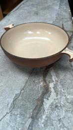 Te koop gevraagd Creuset enzo mari wit ovenschaaltje 20 cm, Huis en Inrichting, Ophalen of Verzenden, Gebruikt, Gietijzer, Overige typen