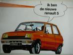 Brochure Renault 5 uit 1972, Ophalen of Verzenden, Zo goed als nieuw, Renault