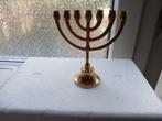 Joodse koperen menorah  kandelaar,7 armig, Antiek en Kunst, Ophalen of Verzenden, Koper of Brons