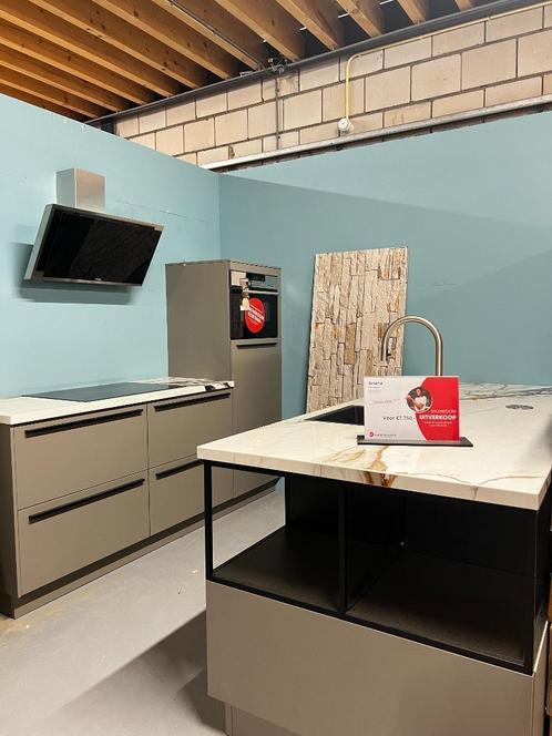 Rechte keuken met eiland - Ariane Terragrijs, Huis en Inrichting, Keuken | Complete keukens, Zo goed als nieuw, Overige typen
