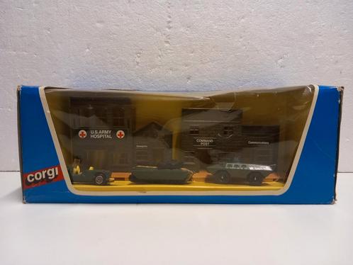 Mooie army leger set Corgi Toys huisjes Jeep Tank etc 3INCH, Hobby en Vrije tijd, Modelauto's | 1:87, Zo goed als nieuw, Overige typen