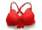 rood kant BH push-up sexy burlesque retro boudior gothic, Secret possessions, Verzenden, Rood, BH