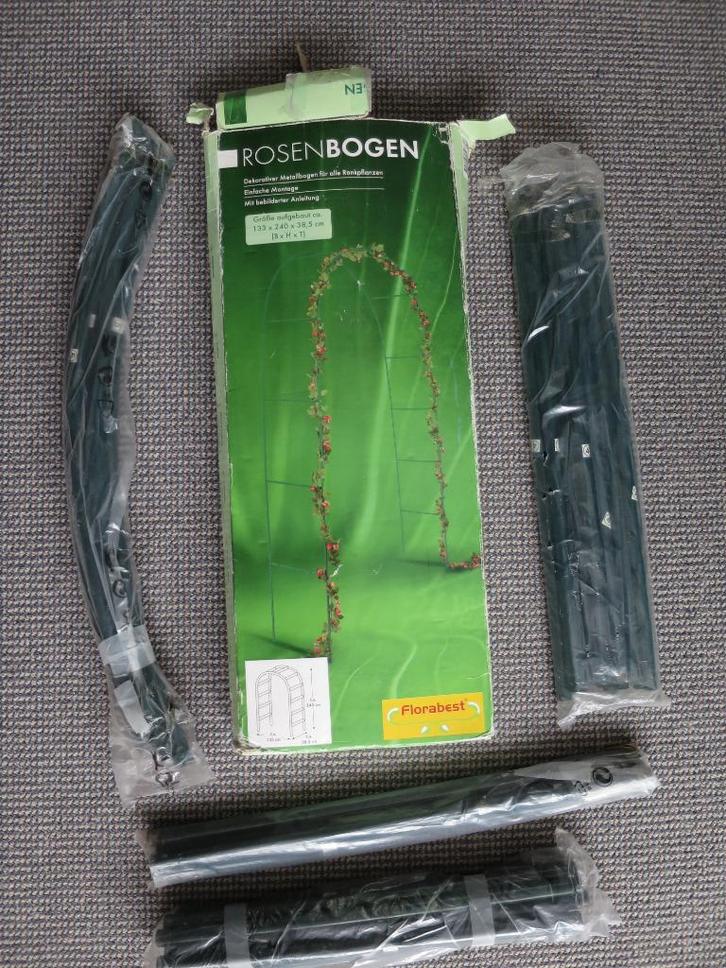 Rozenboog, bxhxd 133x240x39 cm, Tuin en Terras, Tuinhekken en Hekwerk, Gebruikt, Overige typen, IJzer, Ophalen of Verzenden